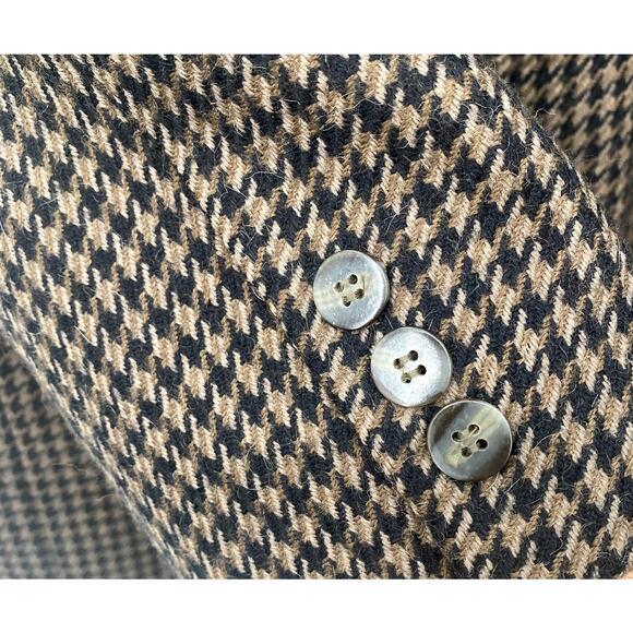 Peruvian Alpaca Herringbone Brown Tweed Sports Jacket Blazer Jeffrey Banks 44R - Picture 7 of 12